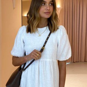 Faithfull the Brand Alberte Midi Dress White Linen